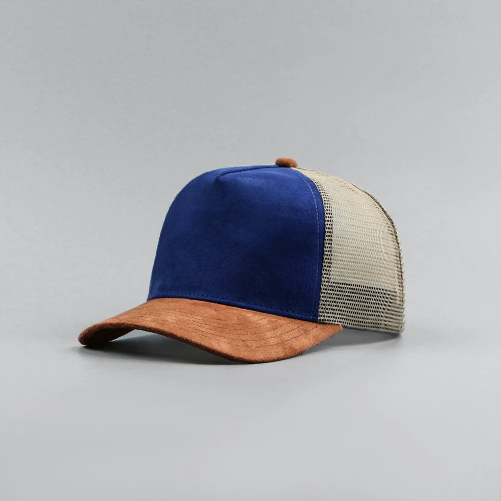 Leather Label Custom Logo Five-panel Suede Baseball Cap