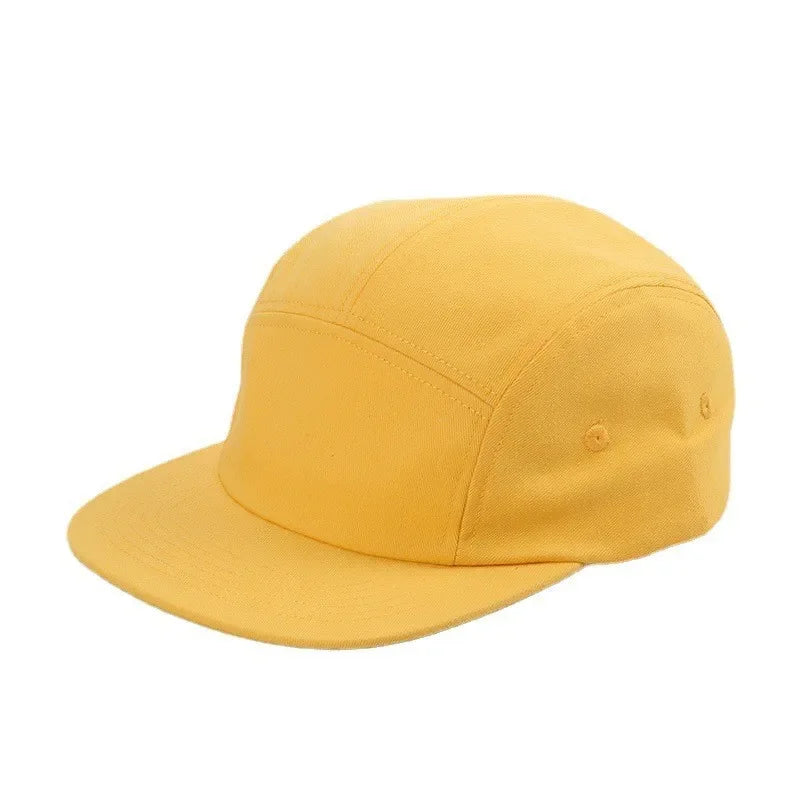 New Washed Cotton 5 Panel Pure Color Baseball Cap