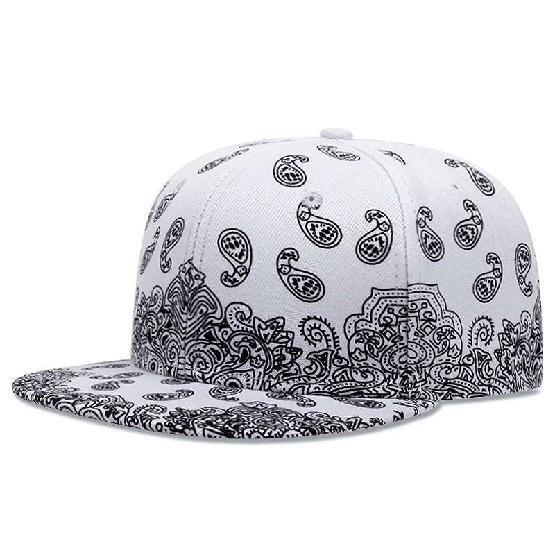 2024 New Fashion Flower Printing Snapback Cap