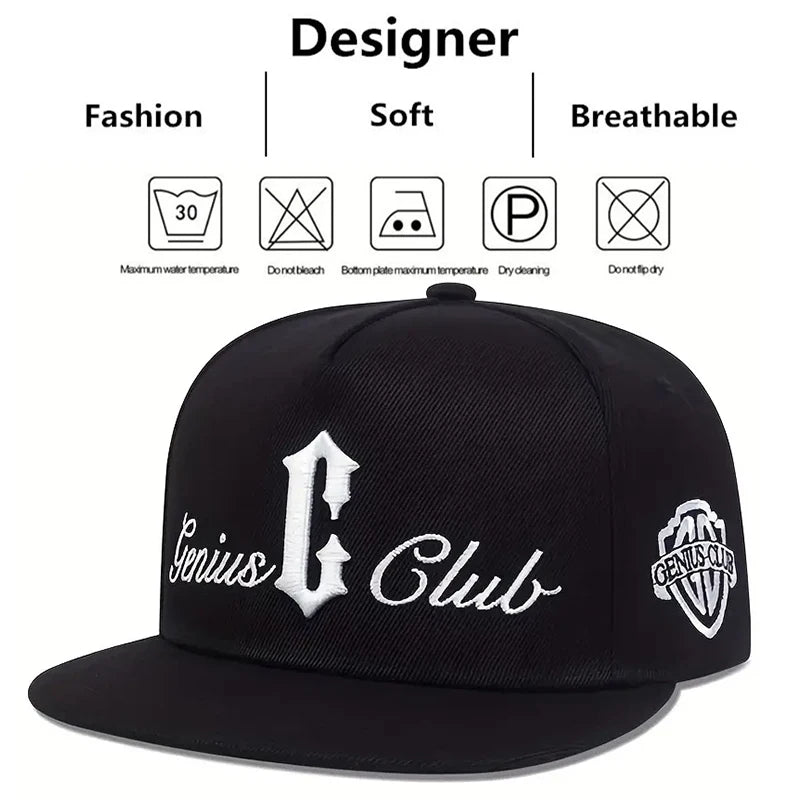 Fashion Unisex Letter Side GENIUS CLUB Embroidery Hip-hop Hats