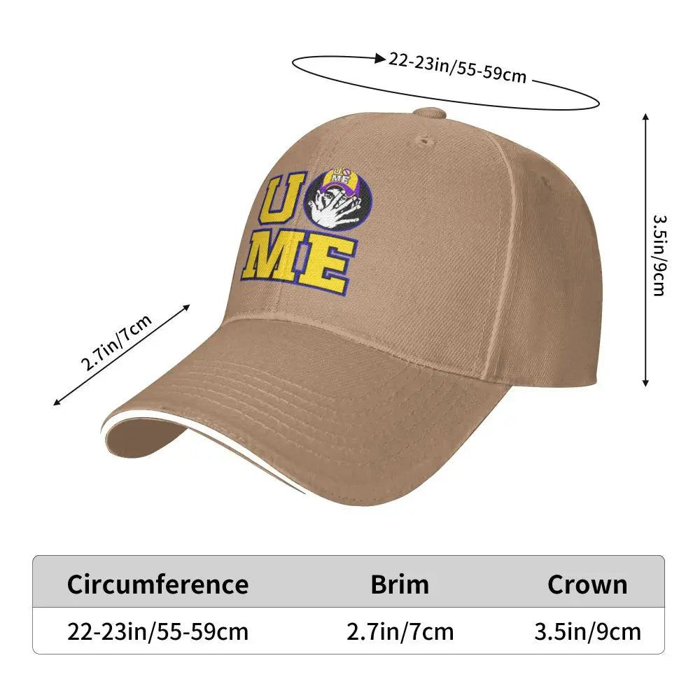 Yellow Wrestling john Cena White Custom Baseball Caps