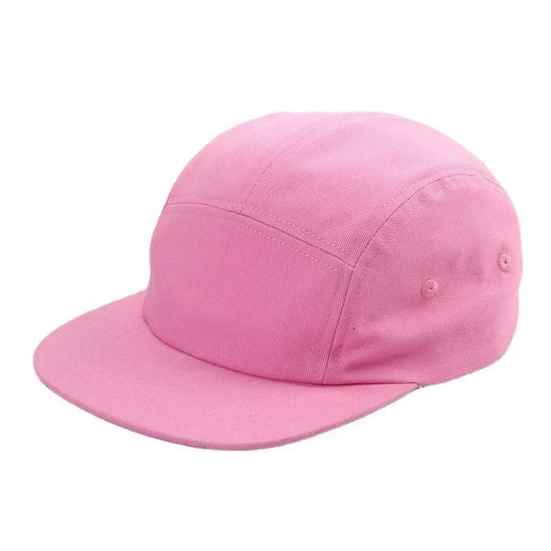 New Washed Cotton 5 Panel Pure Color Baseball Cap