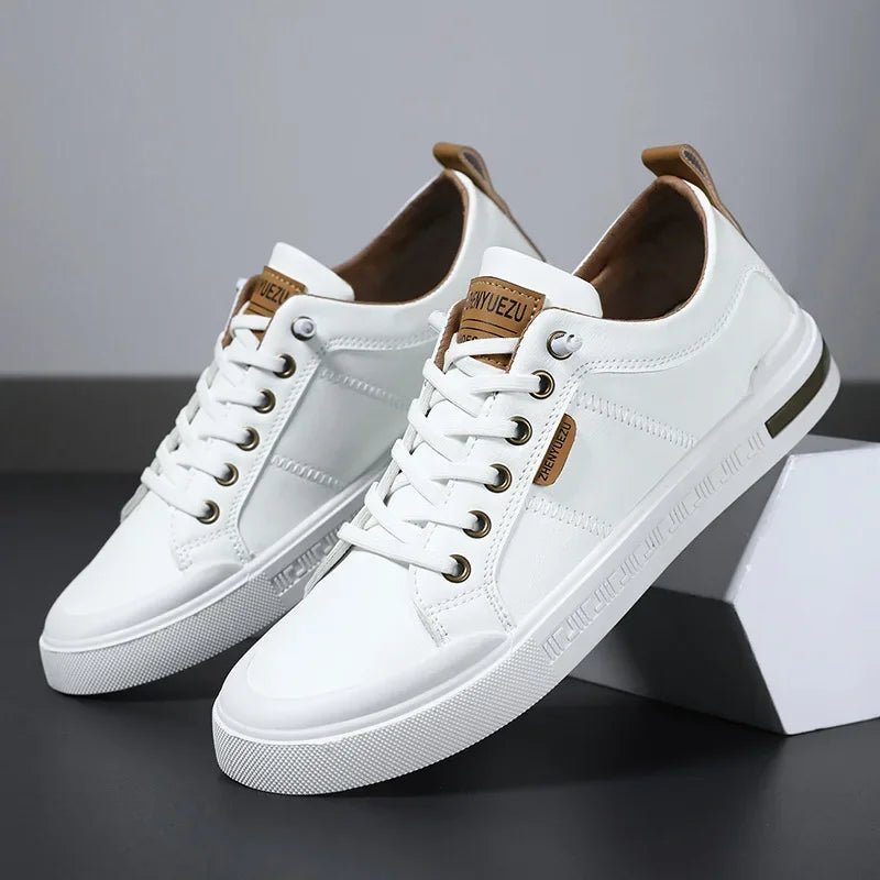 Men's Sporty Casual Leather Panel Shoes