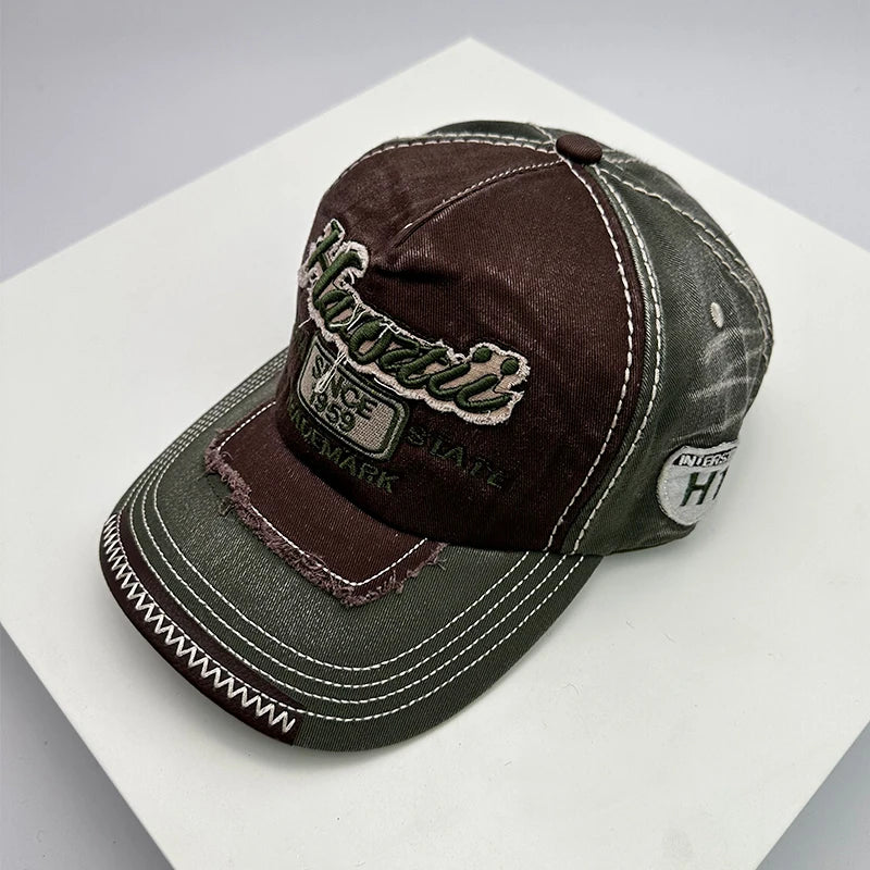 Korean Vintage Washing Men Women Baseball Hats