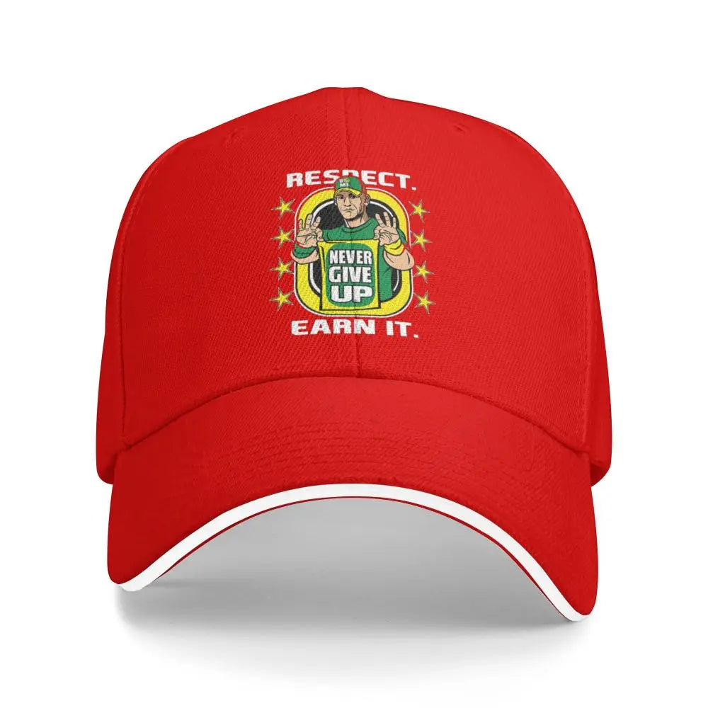 Yellow Wrestling john Cena White Custom Baseball Caps