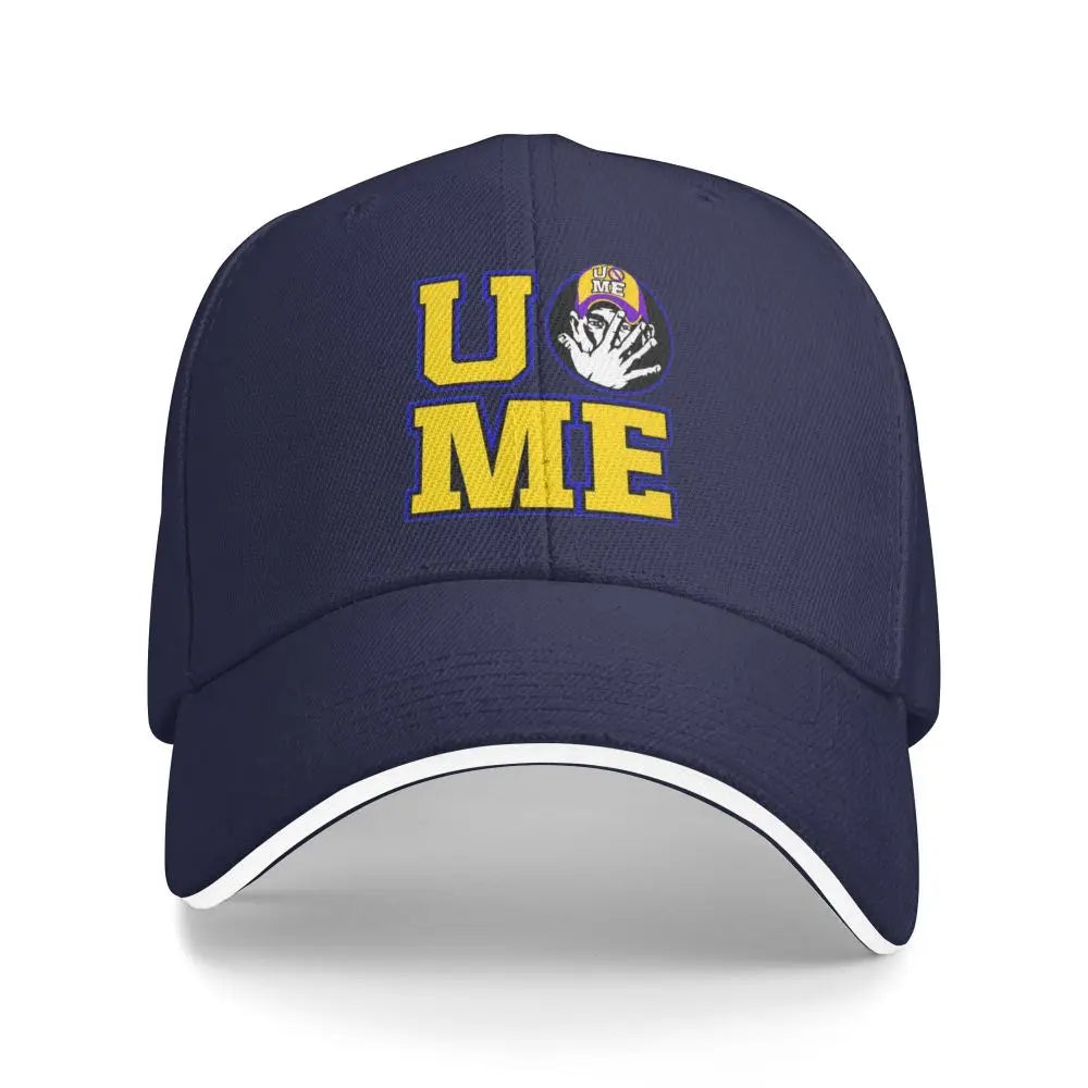 Yellow Wrestling john Cena White Custom Baseball Caps