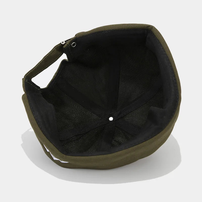 New INS Style Mountain Embroidery Vintage Round Top Hip-Hop Hat