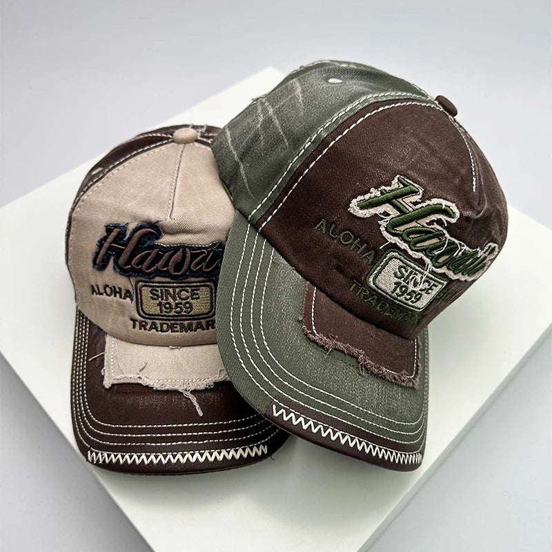 Korean Vintage Washing Men Women Baseball Hats