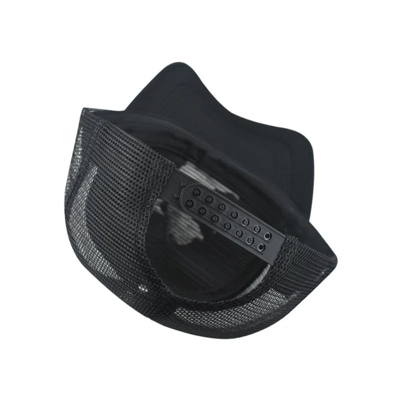 American Style Hiphop Mesh Trucker Caps Sunshade Breathable Baseball Hats Men Women Fashion Human Head Embroidered Duckbill Cap