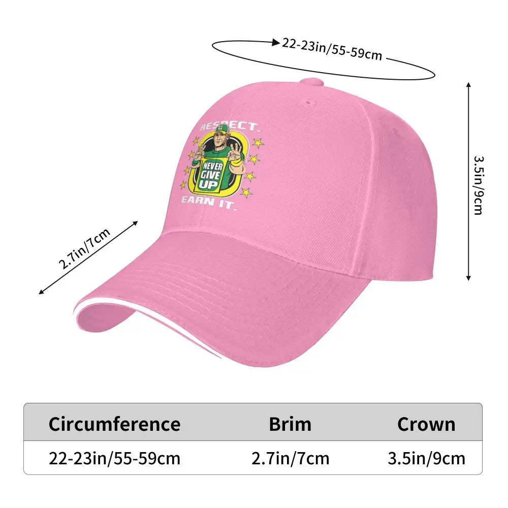 Yellow Wrestling john Cena White Custom Baseball Caps