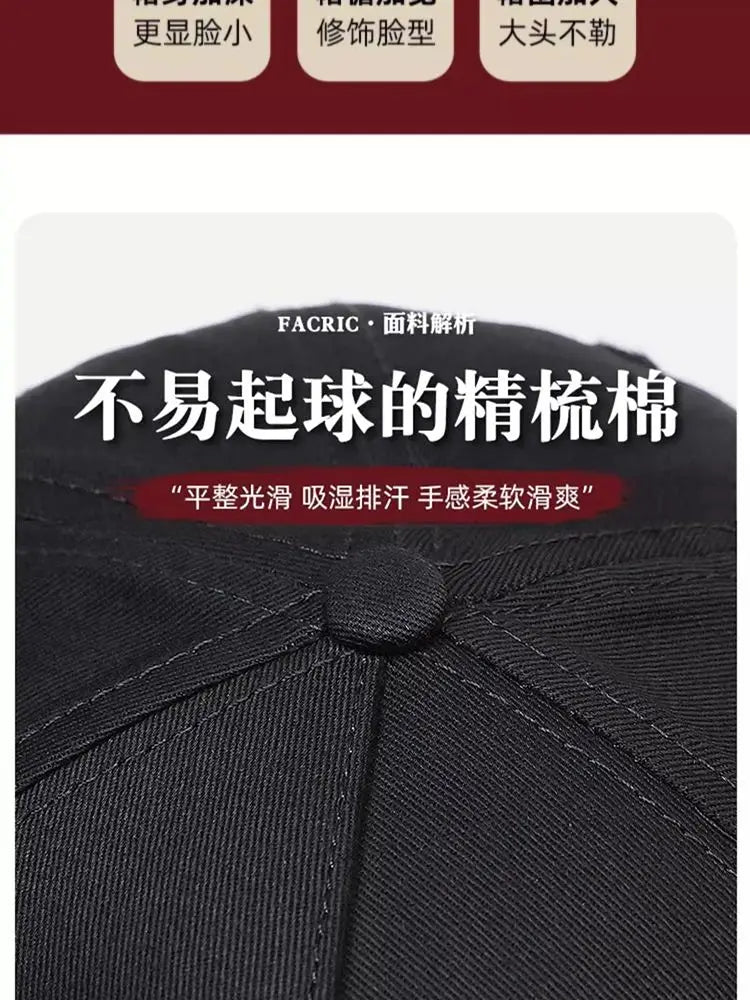 2025 New Four Seasons Tall Crown Men's Big Baseball Cap