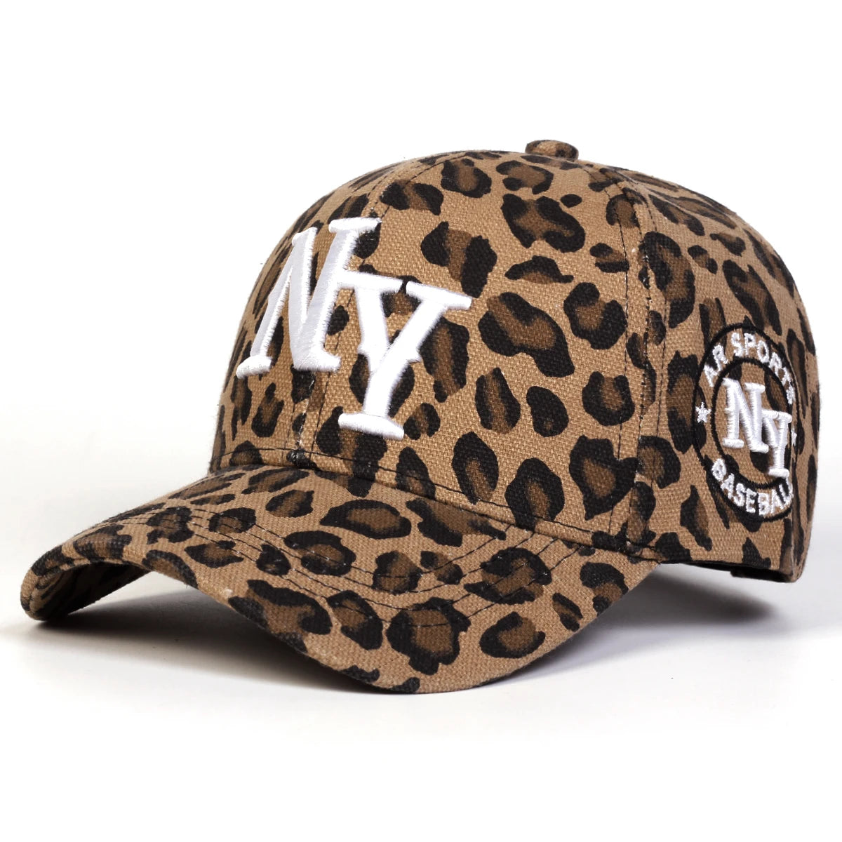Unisex Letter Embroidery Leopard Print Baseball Caps