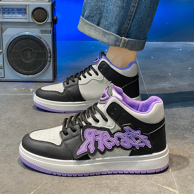Men's Casual Sneakers Fashion High Top Shoes