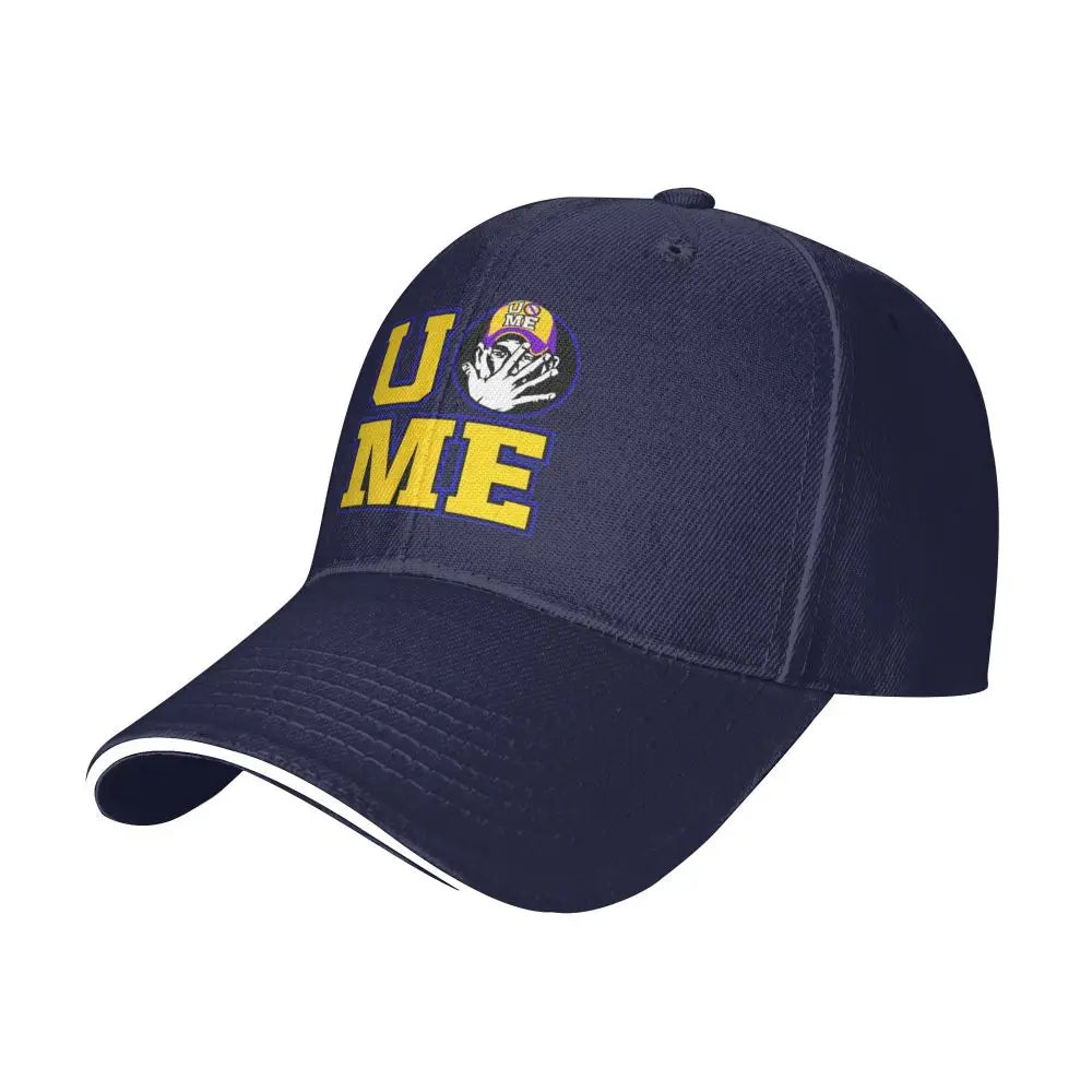 Yellow Wrestling john Cena White Custom Baseball Caps