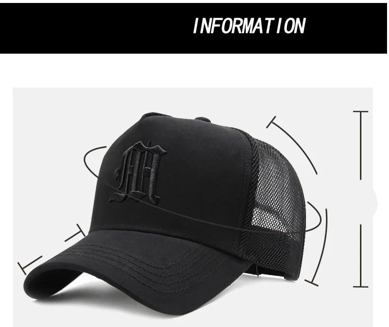New Hat Men's Summer Thin High Top Baseball Cap