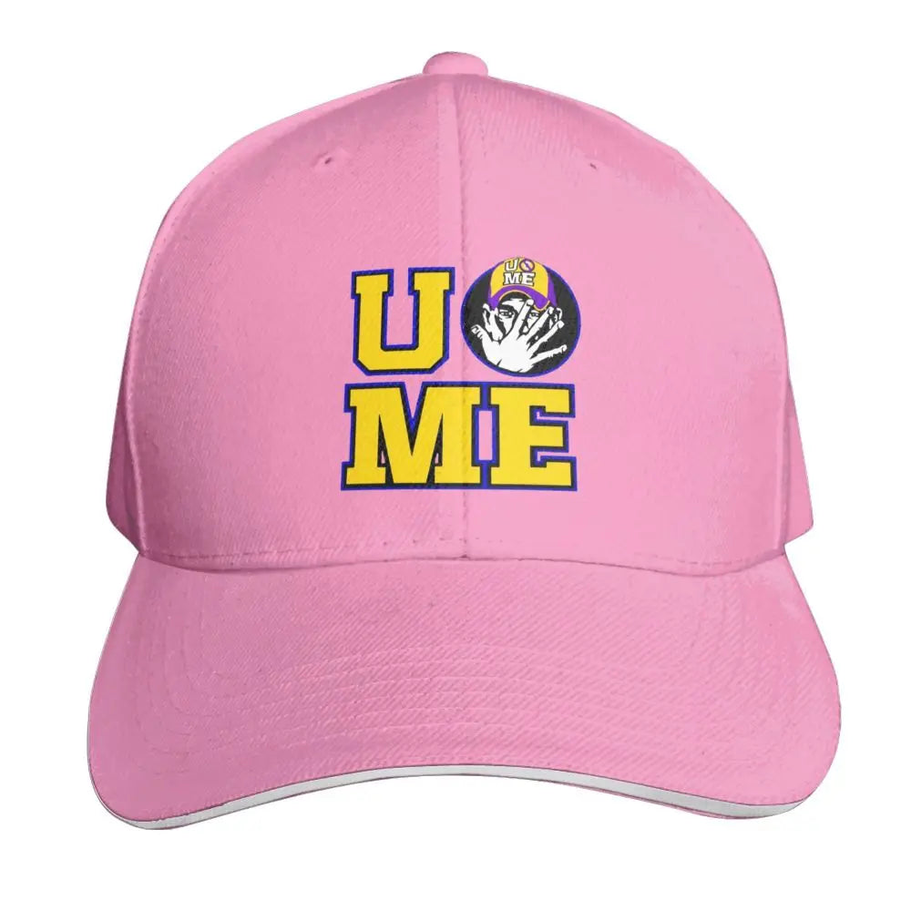 Yellow Wrestling john Cena White Custom Baseball Caps