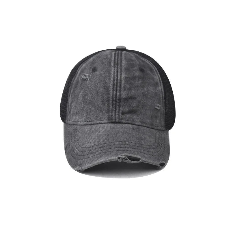 Washed Cotton Mesh Breathable Baseball Cap