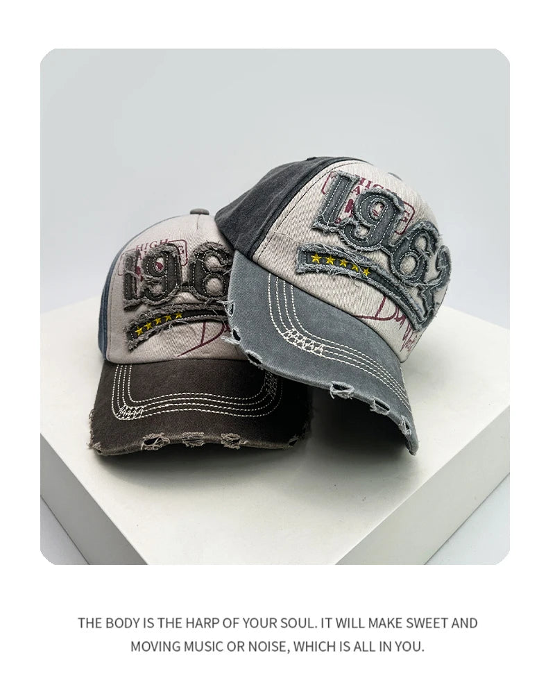 New Unisex PATCH 1962 Letters Broken Style Baseball Hats