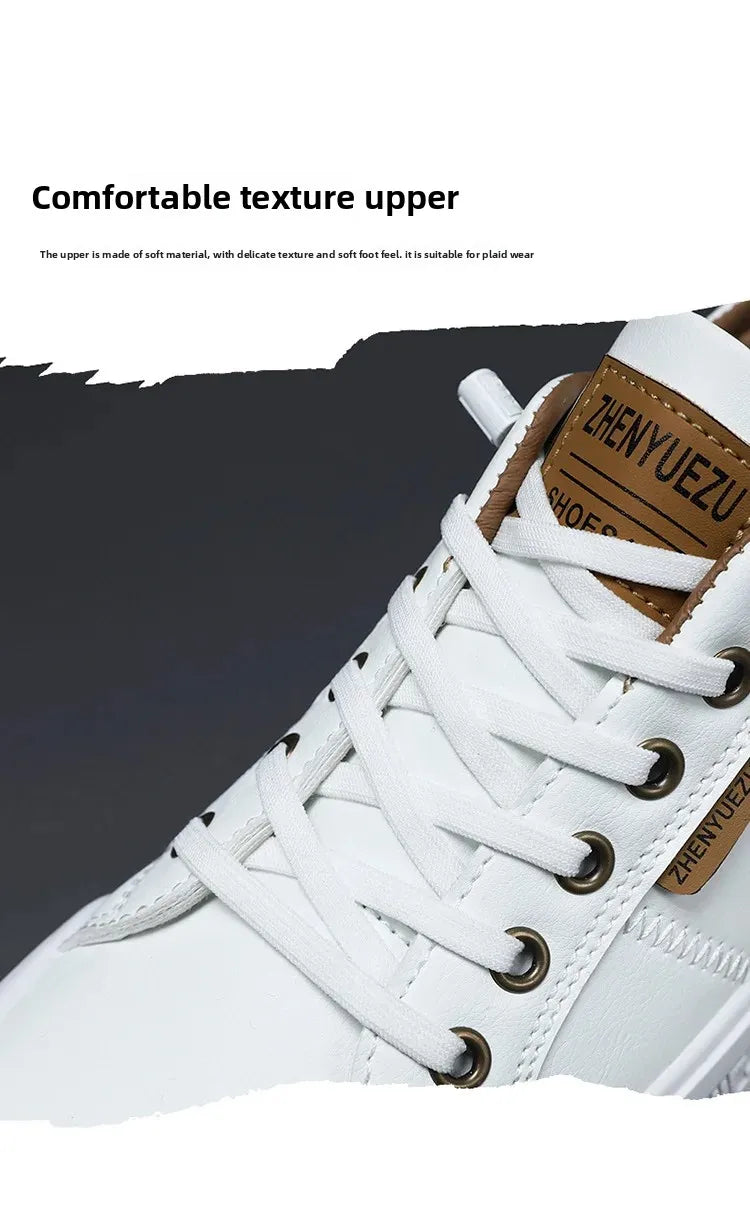 Men's Sporty Casual Leather Panel Shoes