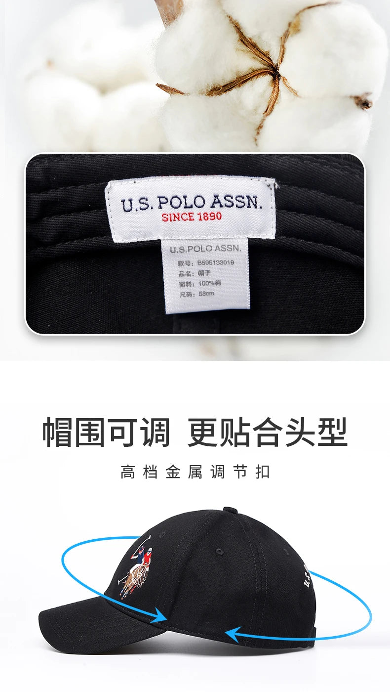 U.S. Polo Assn.100% Cotton Couple Baseball Cap