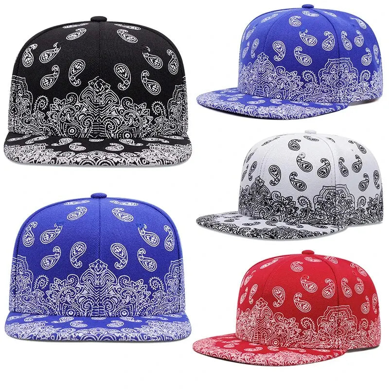 2024 New Fashion Flower Printing Snapback Cap