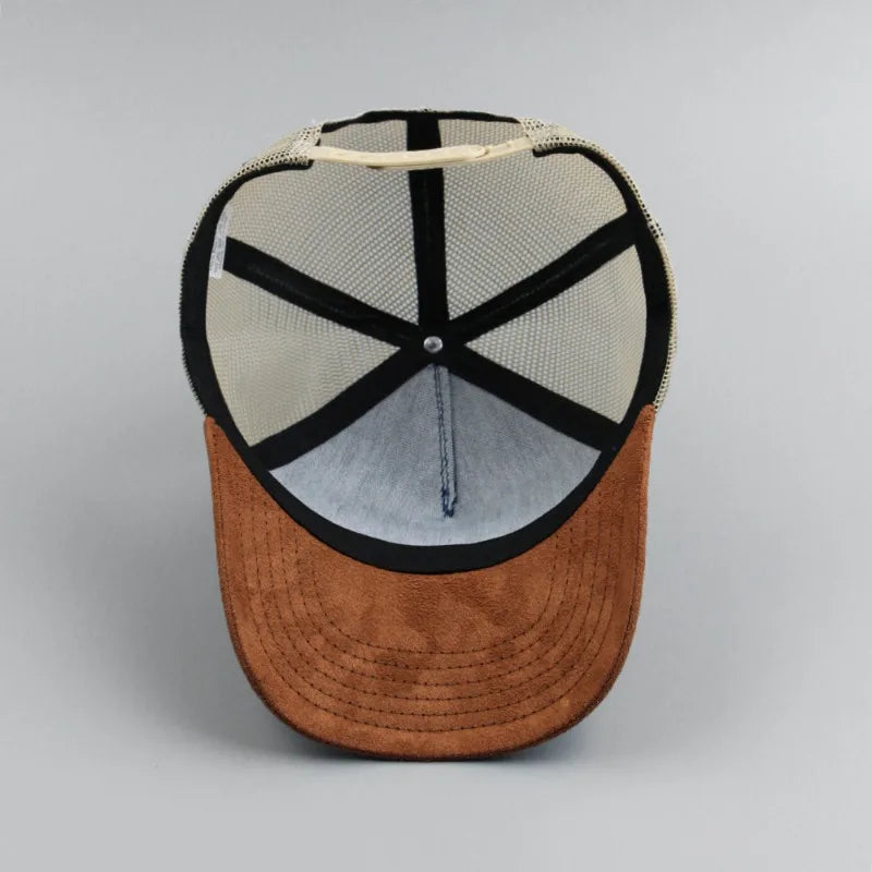 Leather Label Custom Logo Five-panel Suede Baseball Cap