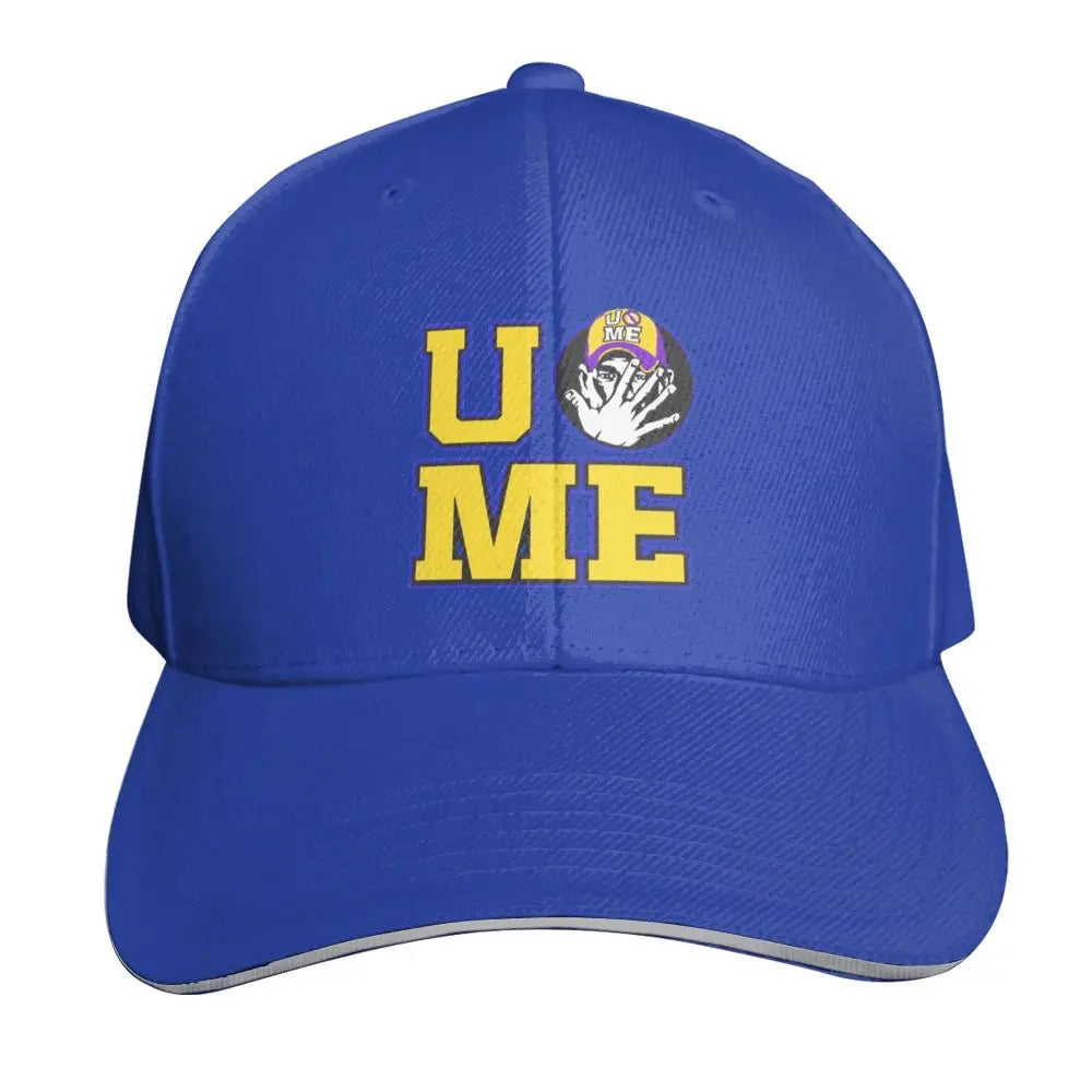 Yellow Wrestling john Cena White Custom Baseball Caps