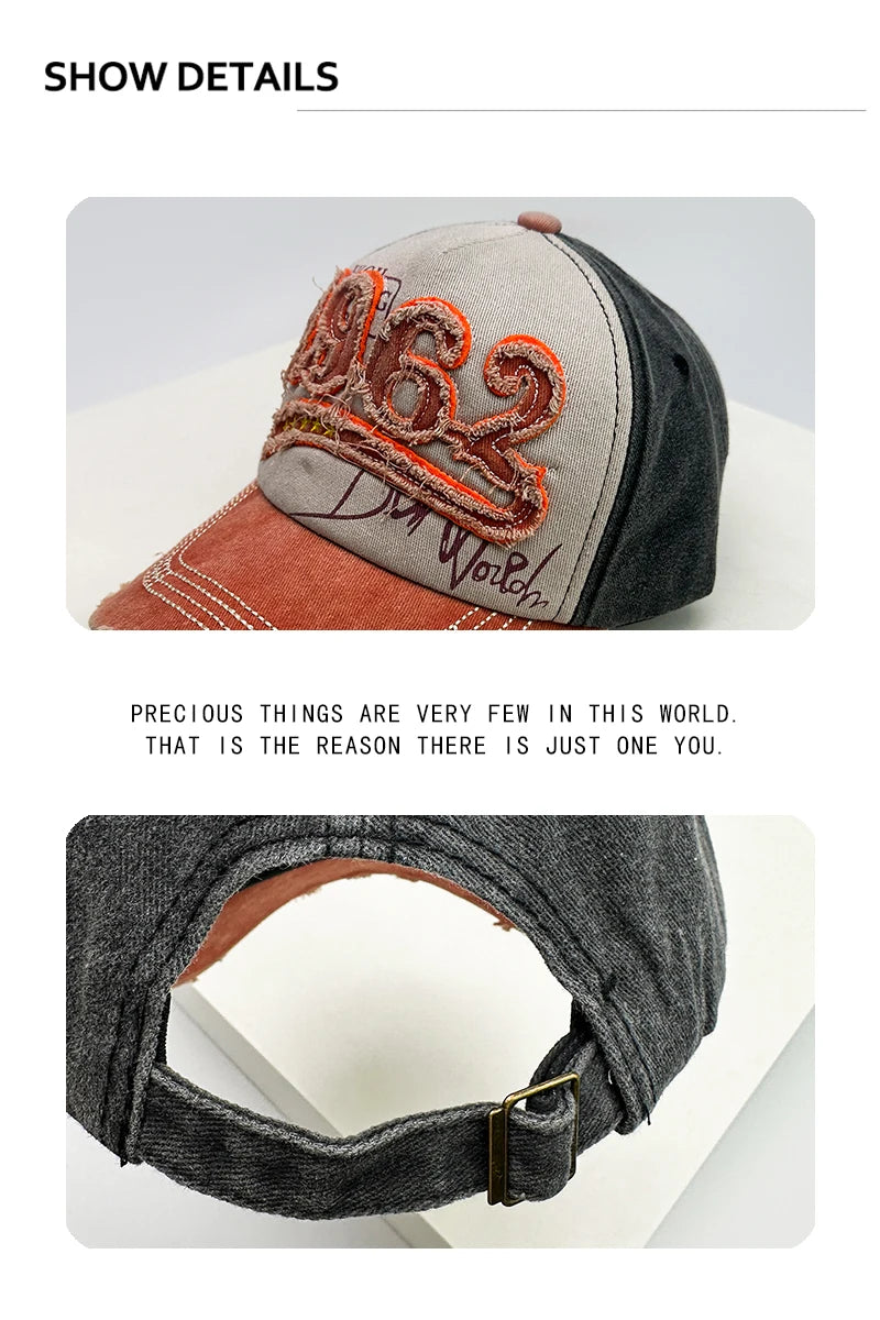 New Unisex PATCH 1962 Letters Broken Style Baseball Hats