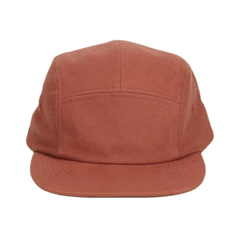 New Washed Cotton 5 Panel Pure Color Baseball Cap