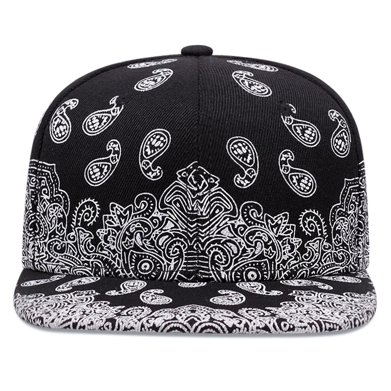 2024 New Fashion Flower Printing Snapback Cap