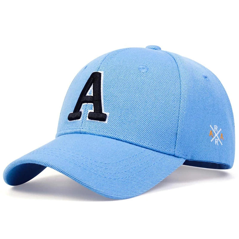 Unisex A Letter Side AR Embroidery Baseball Caps