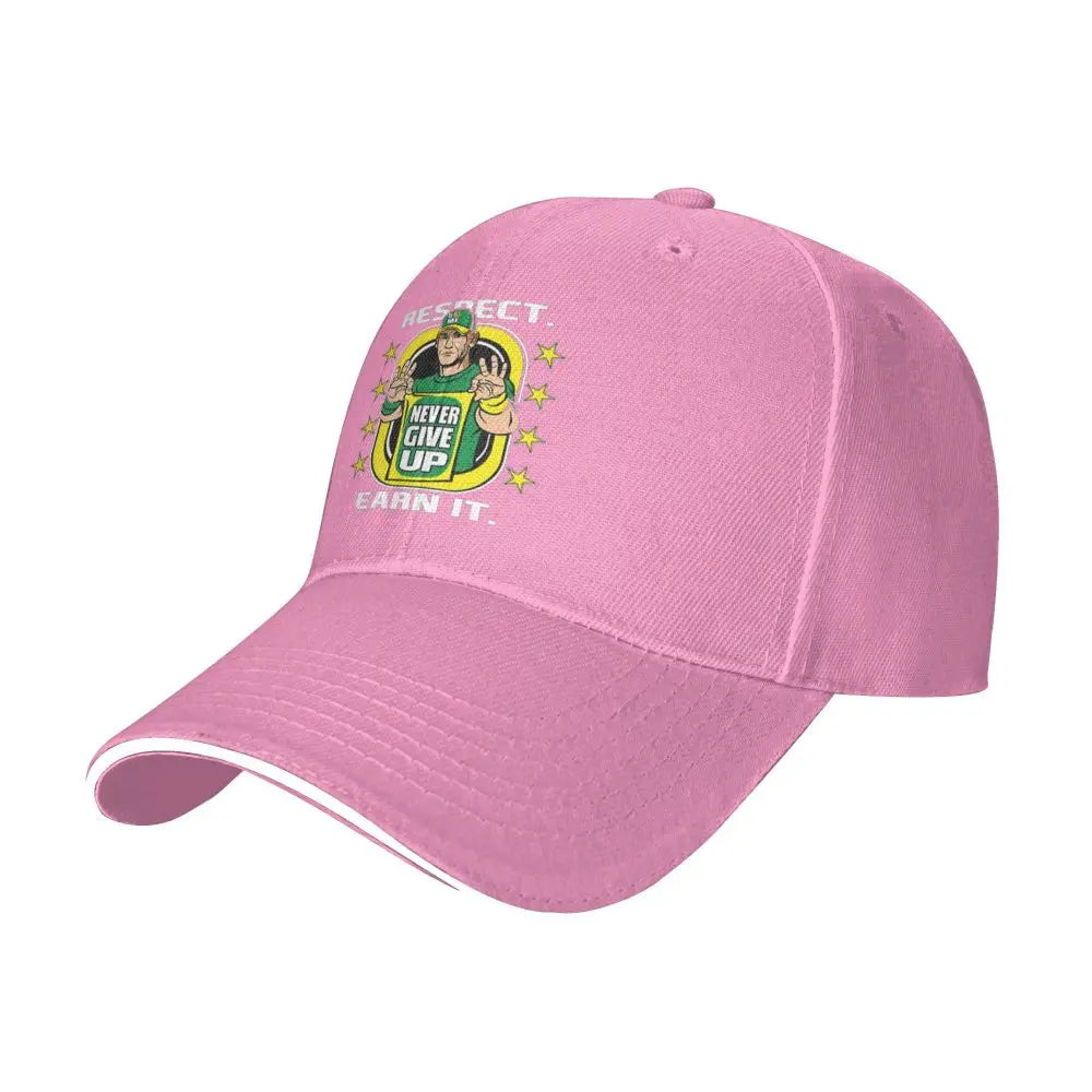 Yellow Wrestling john Cena White Custom Baseball Caps