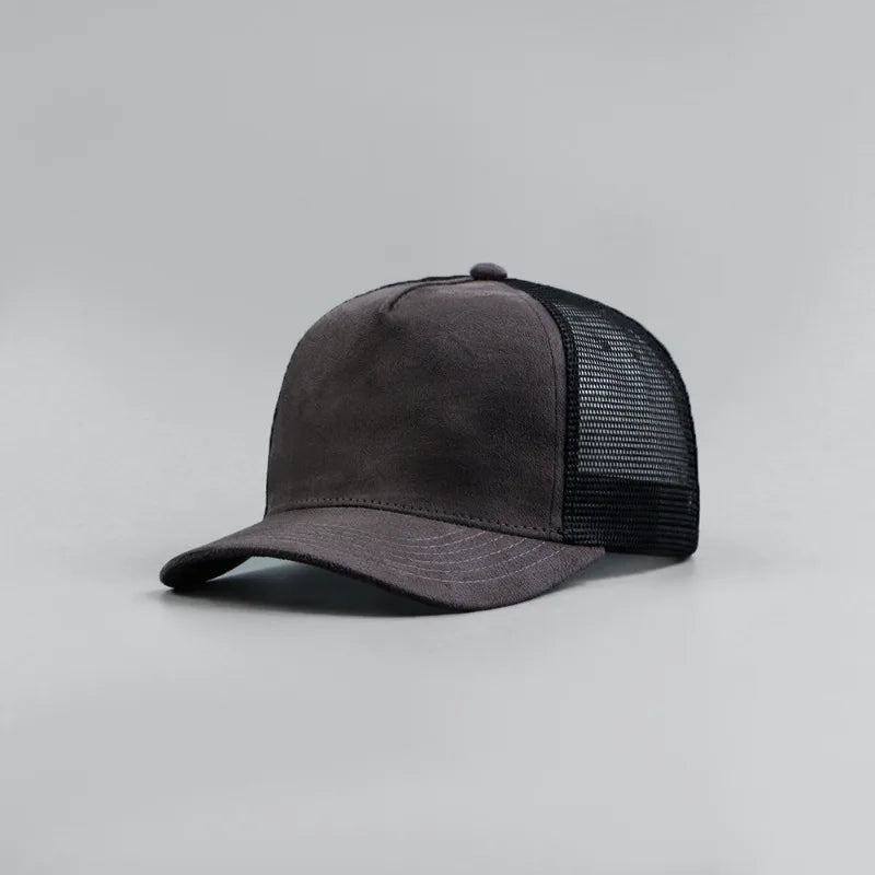Leather Label Custom Logo Five-panel Suede Baseball Cap