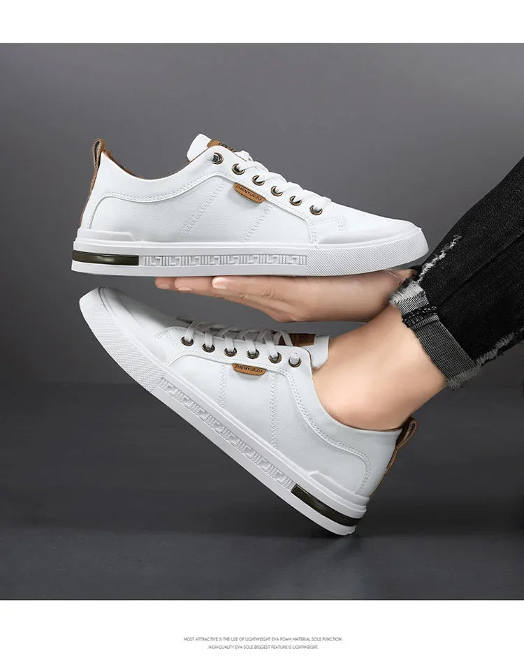 Men's Sporty Casual Leather Panel Shoes