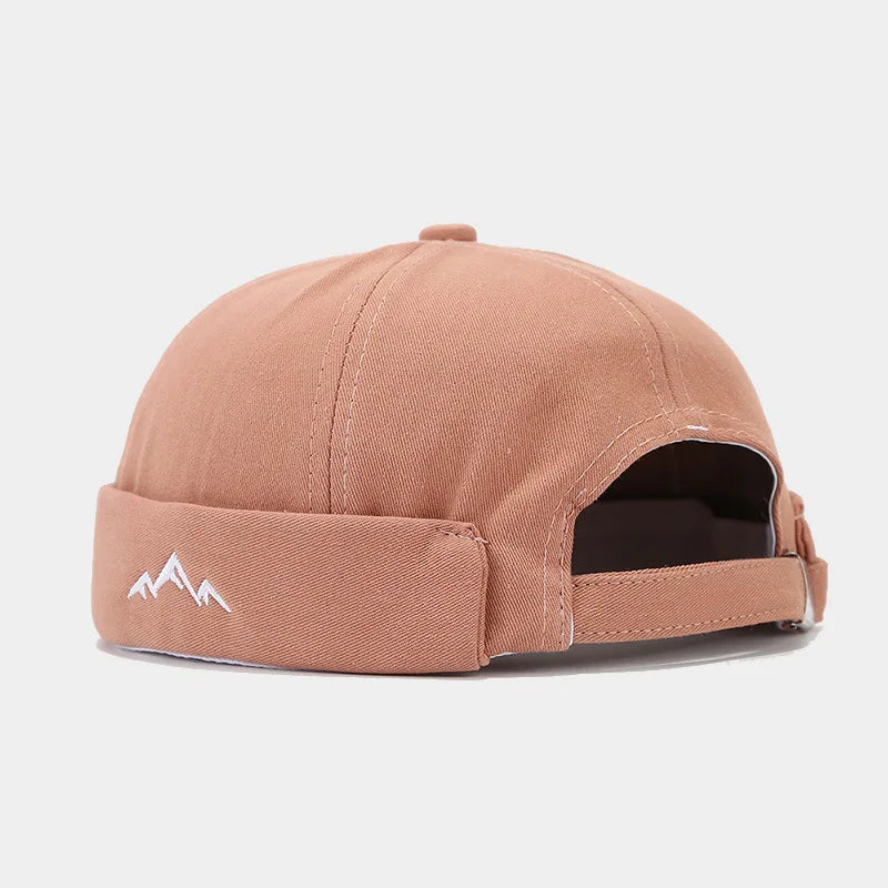 New INS Style Mountain Embroidery Vintage Round Top Hip-Hop Hat