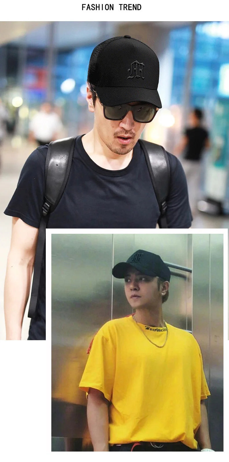 New Hat Men's Summer Thin High Top Baseball Cap
