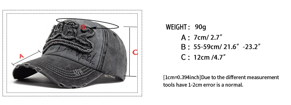 Fashion Vintage Washed Cotton Baseball Cap