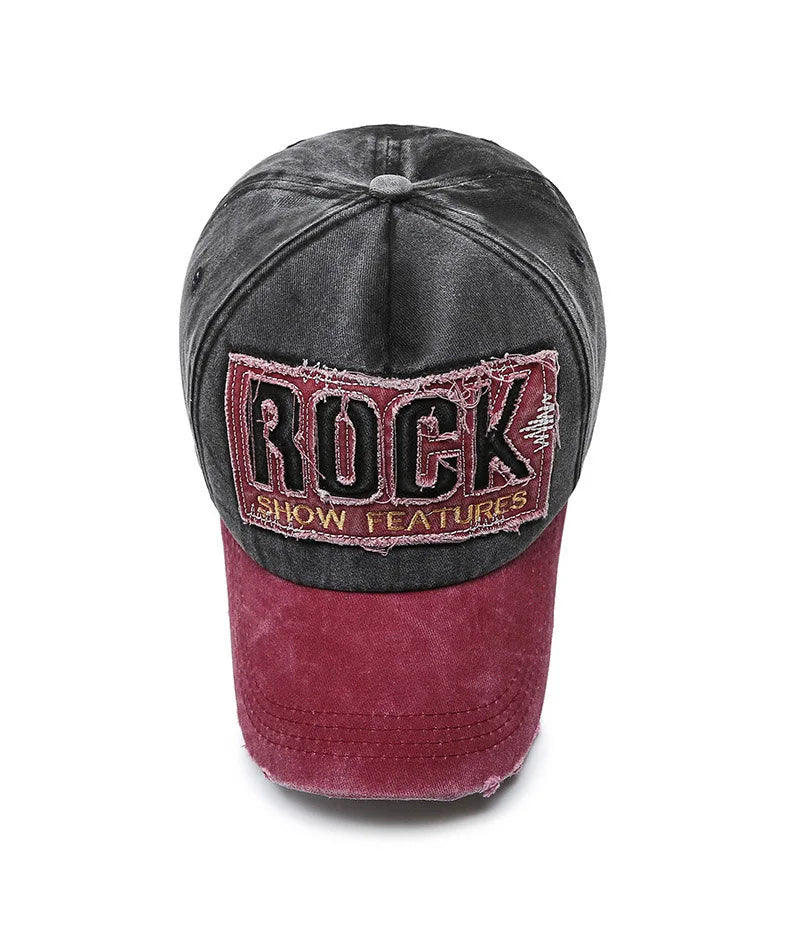 Korean version washed letters spring denim baseball cap