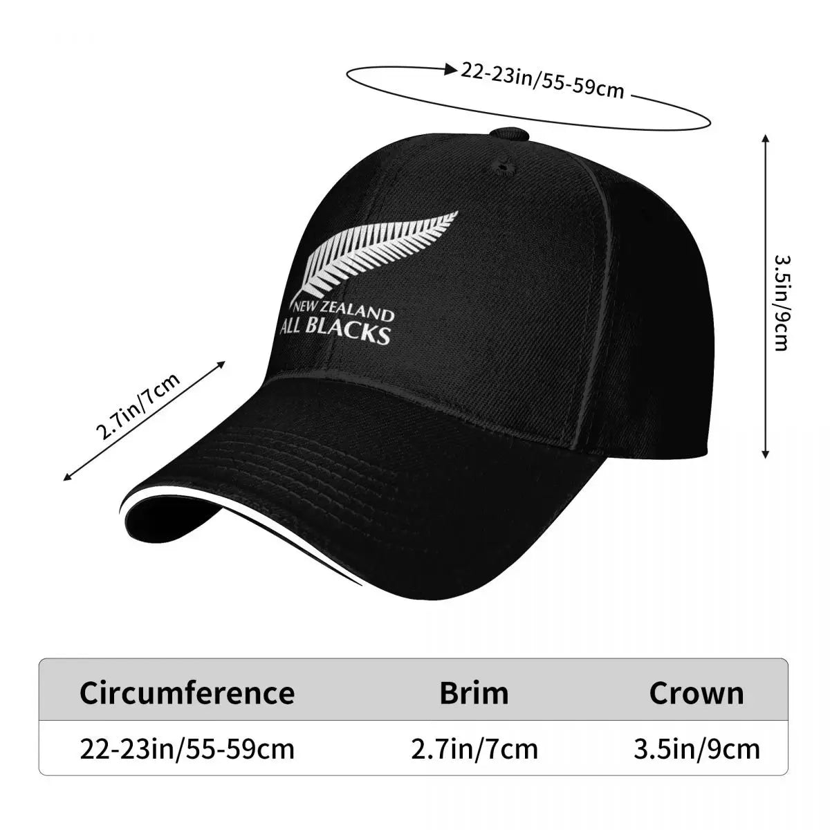 Baseball Caps Rugby New Zealand Graphic Sport Unisex Spring Hats