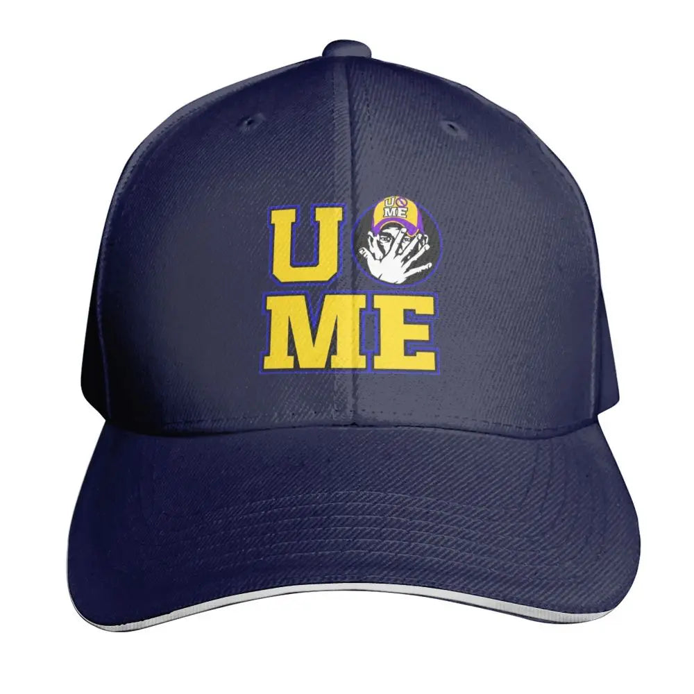 Yellow Wrestling john Cena White Custom Baseball Caps