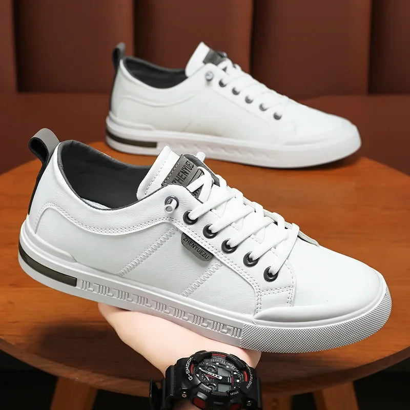 Men's Sporty Casual Leather Panel Shoes