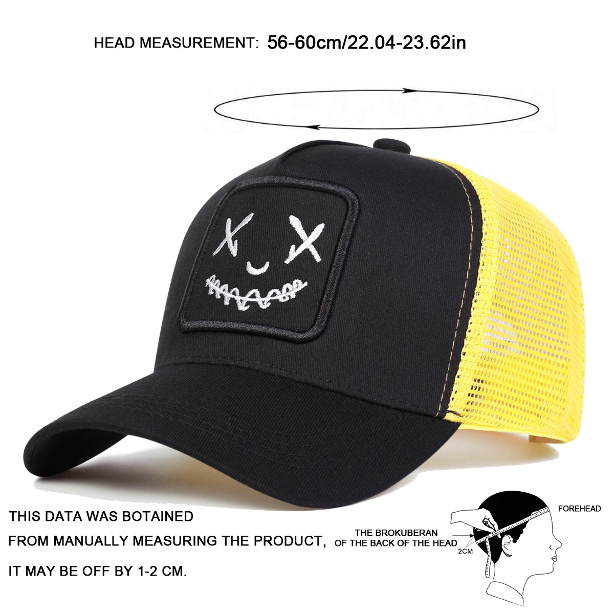 Unisex Personality Embroidery Baseball Net Caps