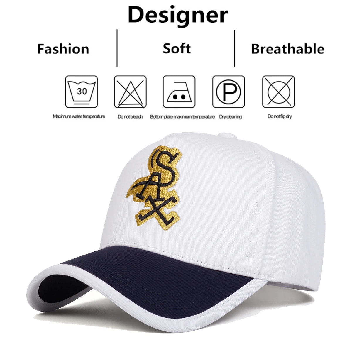 Unisex SAX Letter Embroidery Baseball Caps