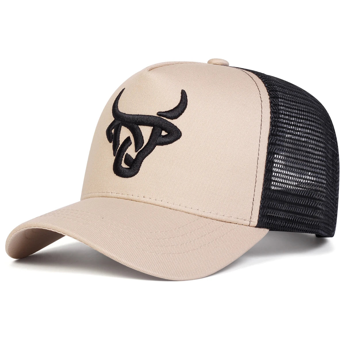 Unisex Ox Head Embroidery Baseball Net Caps
