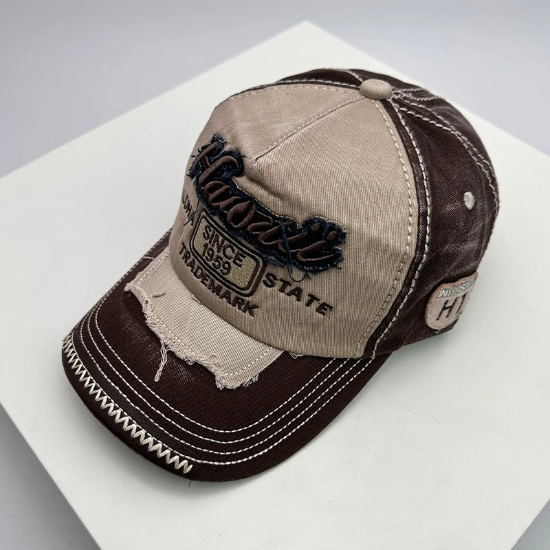 Korean Vintage Washing Men Women Baseball Hats