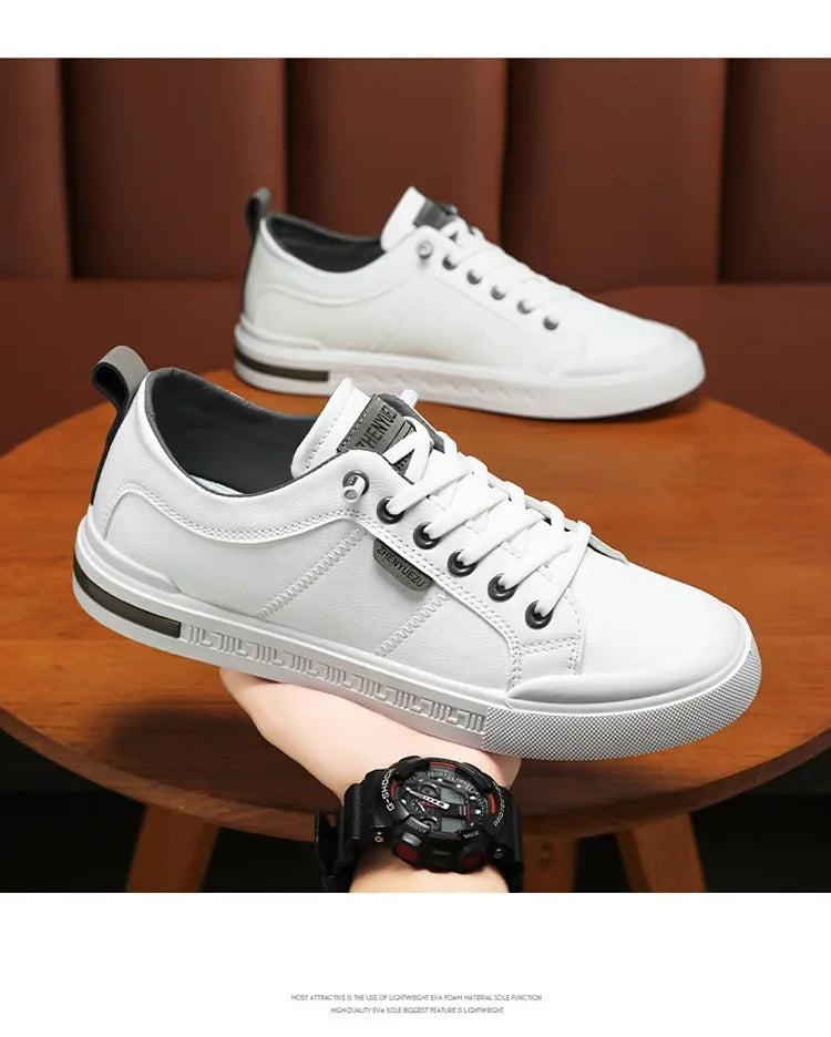 Men's Sporty Casual Leather Panel Shoes