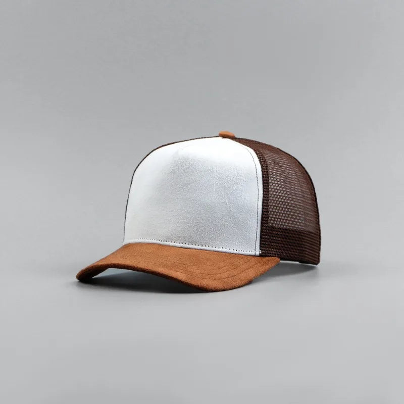 Leather Label Custom Logo Five-panel Suede Baseball Cap