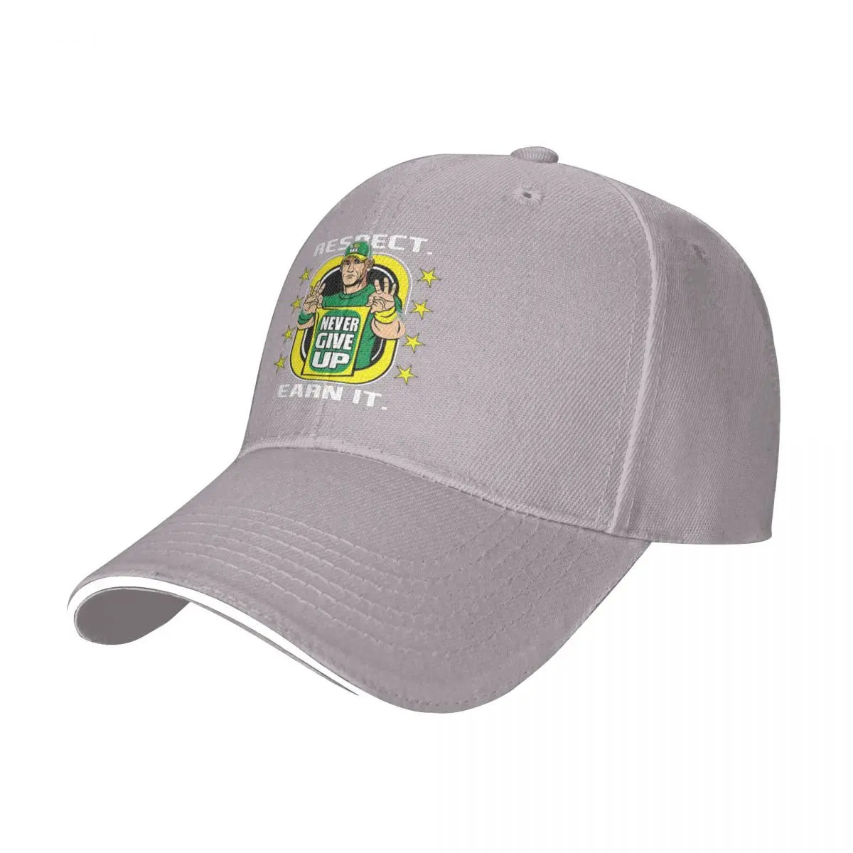 Yellow Wrestling john Cena White Custom Baseball Caps