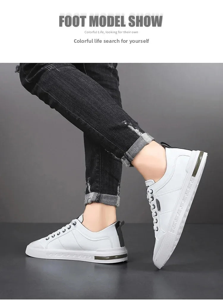 Men's Sporty Casual Leather Panel Shoes