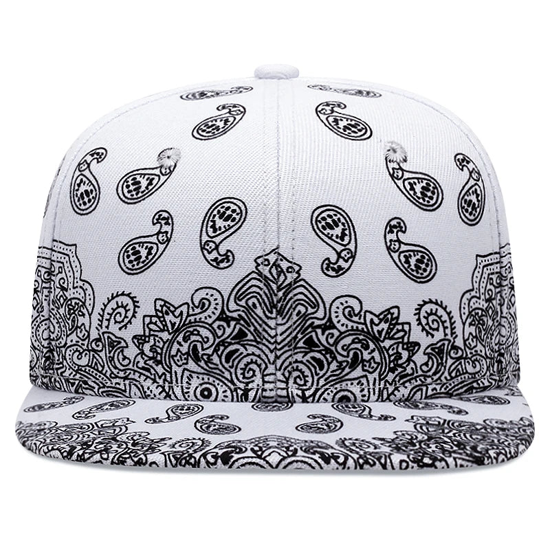 2024 New Fashion Flower Printing Snapback Cap